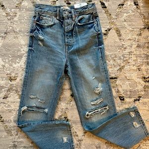 Zara Bliss Straight Jeans in Azure Blue